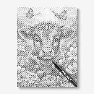 Cow with flowers