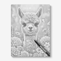 Alpaca with flowers