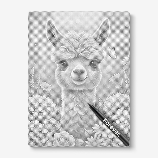 Alpaca with flowers