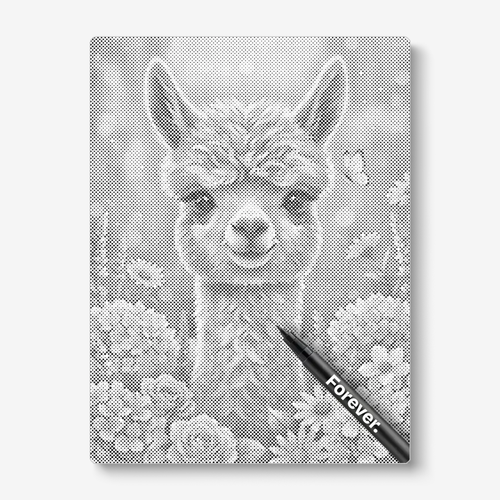 Alpaca with flowers