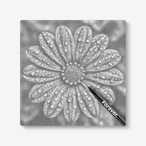 Big flower with water drops