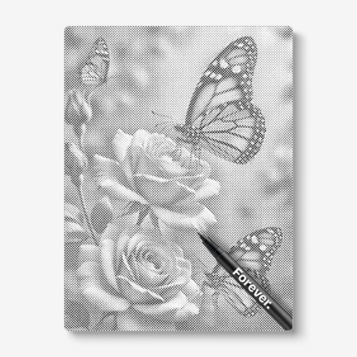 Butterfly with roses