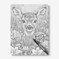 Deer with flowers