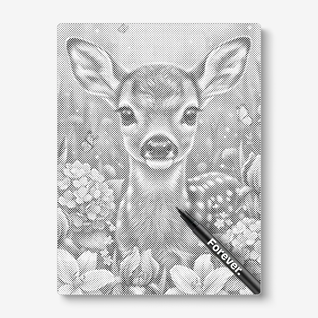 Deer with flowers