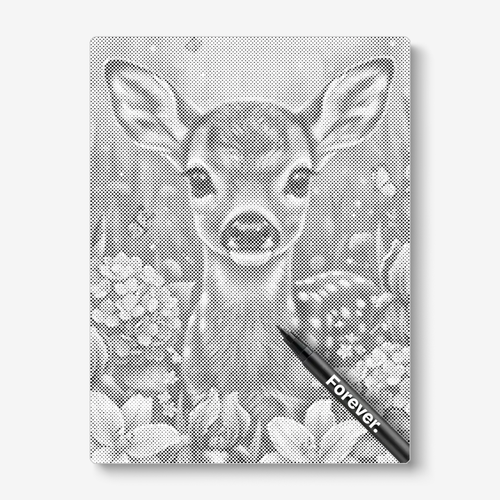 Deer with flowers