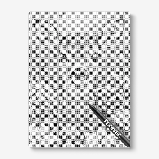 Deer with flowers
