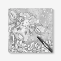 Happy Cow With Flowers