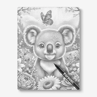 Koala with flowers