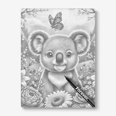 Koala with flowers