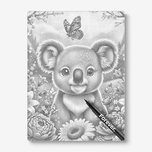 Koala with flowers