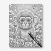 Monkey with flowers