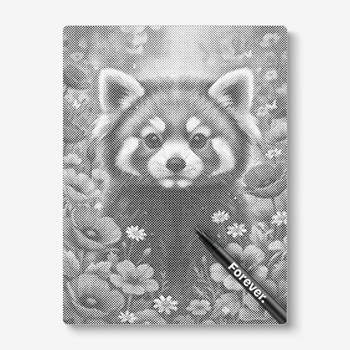 Racoon with flowers